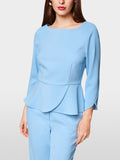 Elegant blouse with peplum